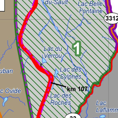 Réserve faunique des Laurentides : Carte de chasse au petit gibier (Lac-des-Neiges) Preview 3