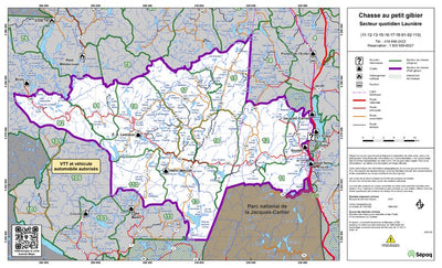 Réserve faunique des Laurentides : Carte de chasse au petit gibier (Launière) Preview 1