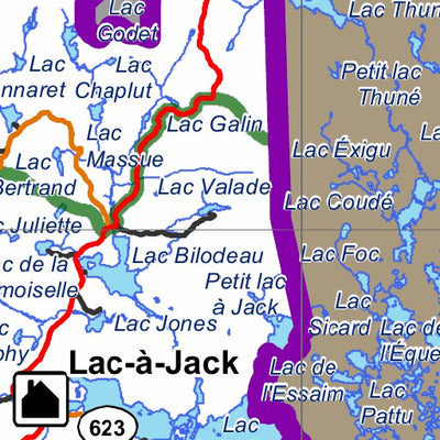 Réserve faunique des Laurentides : Carte de chasse au petit gibier (L'Étape / Portes-de-l'Enfer 1) Preview 2