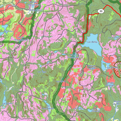 Sépaq Réserve faunique des Laurentides : Carte générale de chasse à l'orignal 2024 digital map