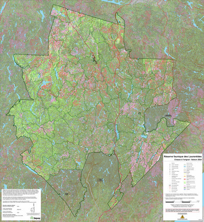 Réserve faunique des Laurentides : Carte générale de chasse à l'orignal 2024 Preview 1