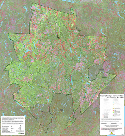 Réserve faunique des Laurentides : Carte générale de chasse à l'orignal 2026 Preview 1