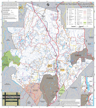 Réserve faunique des Laurentides : Carte générale Preview 1