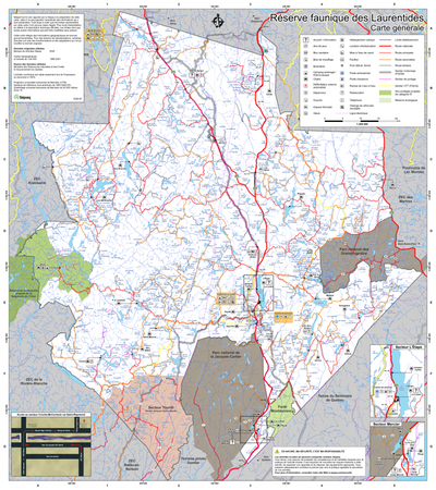 Réserve faunique des Laurentides : Carte générale Preview 1