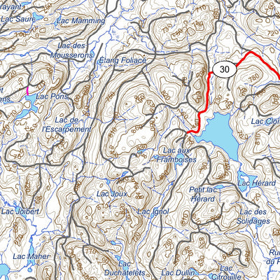 Sépaq Réserve faunique des Laurentides : Parcours de vélo digital map