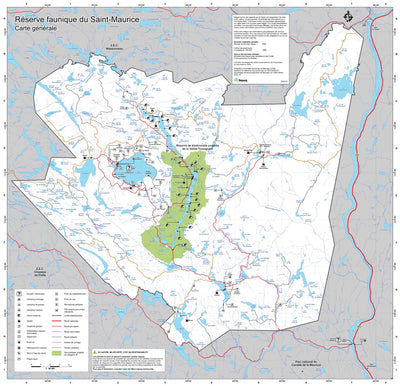 Réserve faunique du Saint-Maurice : Carte générale Preview 1