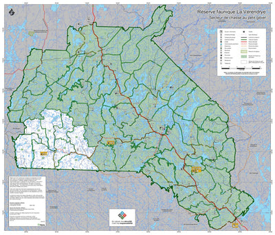 Sépaq Réserve faunique La Vérendrye : Carte de chasse au petit gibier digital map