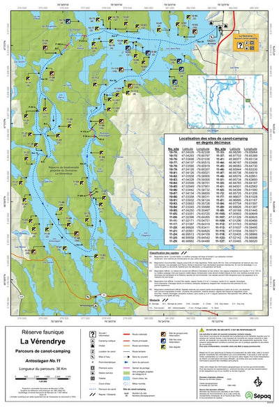 Réserve faunique La Vérendrye : Parcours de canot-camping Antostagan No.11 Preview 1