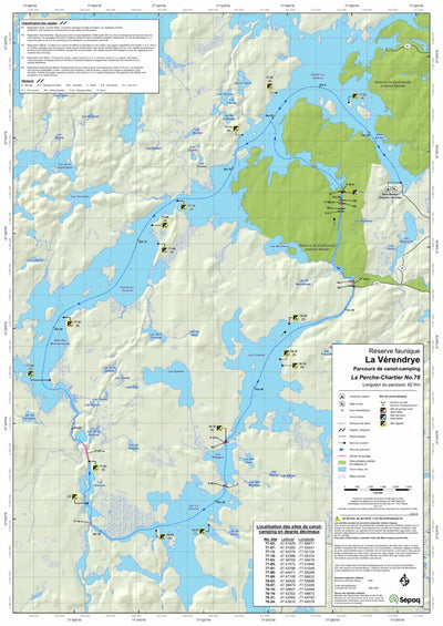 Réserve faunique La Vérendrye : Parcours de canot-camping La Perche-Chartier No.78 Preview 1