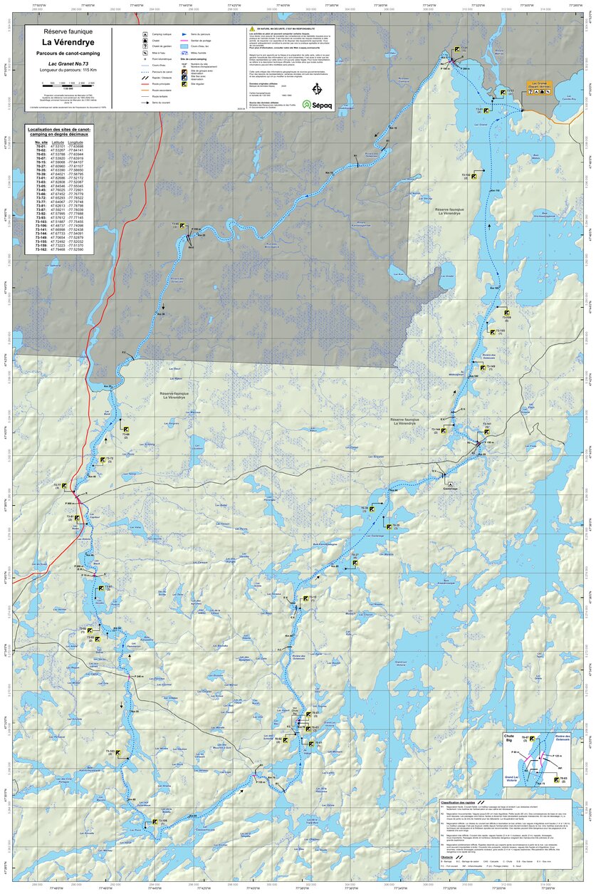 Réserve faunique La Vérendrye : Parcours de canot-camping Lac Granet No ...
