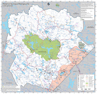 Sépaq Réserve faunique Mastigouche : Carte générale digital map