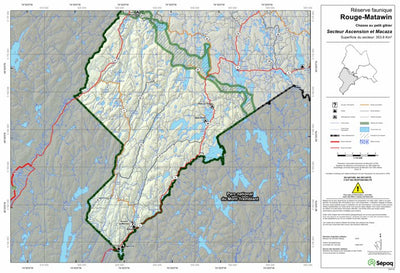 Réserve faunique Rouge-Matawin : Carte de chasse au petit gibier (Ascension et Macaza) Preview 1