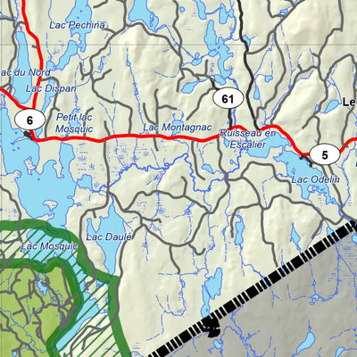 Réserve faunique Rouge-Matawin : Carte de chasse au petit gibier (Ascension et Macaza) Preview 3