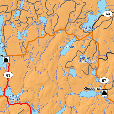 Réserve faunique Rouge-Matawin : Carte de chasse au petit gibier (Nord) Preview 2