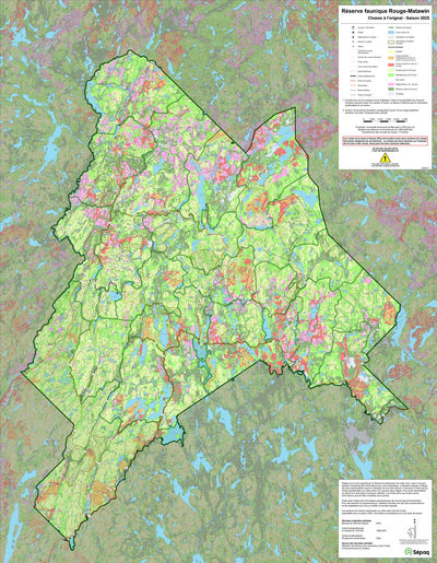 Réserve faunique Rouge-Matawin : Carte générale de chasse à l'orignal 2025 Preview 1