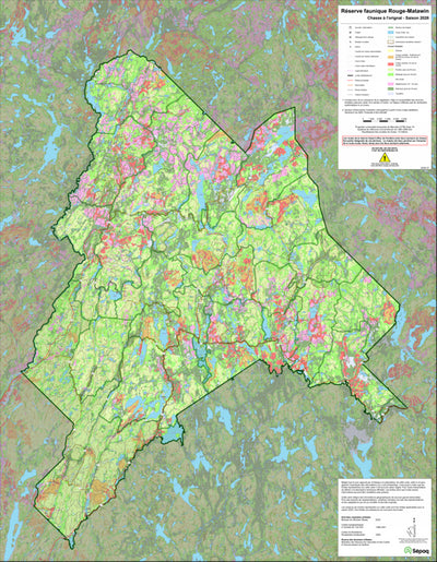 Réserve faunique Rouge-Matawin : Carte générale de chasse à l'orignal 2026 Preview 1