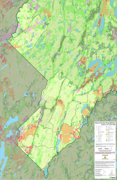 Réserve faunique Rouge-Matawin : Carte générale de chasse au cerf 2026 Preview 1