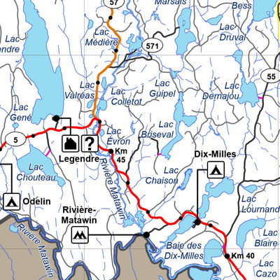 Réserve faunique Rouge-Matawin : Carte générale Preview 3