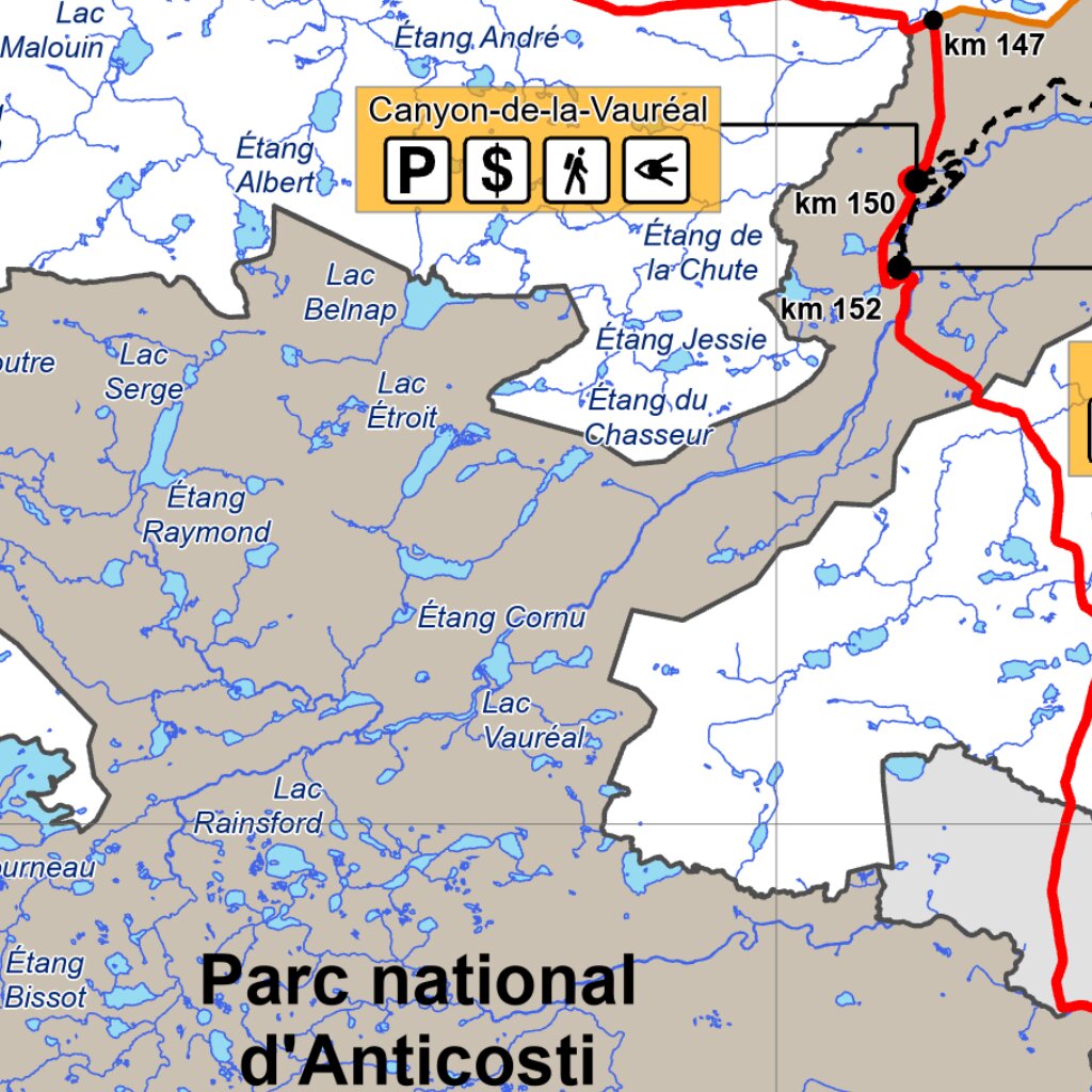 Sepaq Map Sépaq Anticosti: Carte générale Map by Sepaq | Avenza Maps