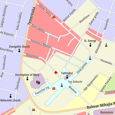 Novi Sad (Serbia) Street Map Preview 3