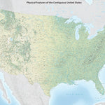 ShadedRelief.com Physical Features of the Contiguous United States digital map