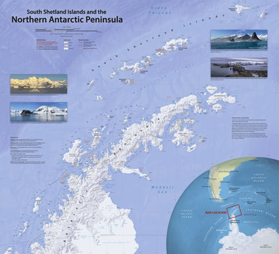 ShadedRelief.com South Shetland Islands and the Northern Antarctic Peninsula digital map