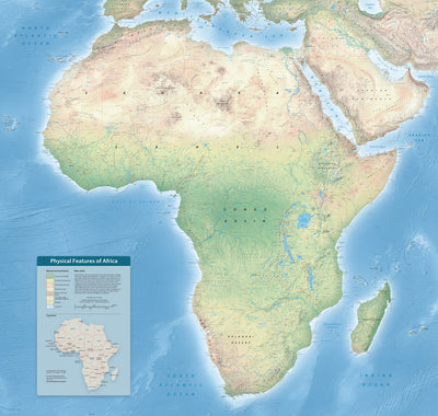 Africa Physical Map Preview 1