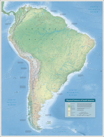 South America Physical Map Preview 1