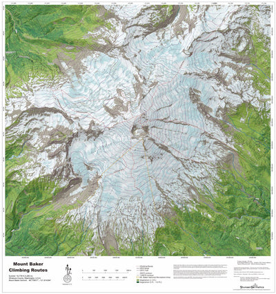 Shuksan Geomatics Mount Baker Climbing Routes digital map