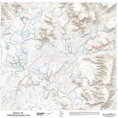 Shuksan Geomatics Sedona Arizona Mountain Bike (and Hiking) Trails digital map