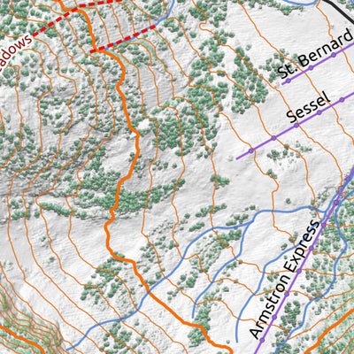 Shuksan Geomatics Snoqualmie Backcountry Ski/Board Routes digital map