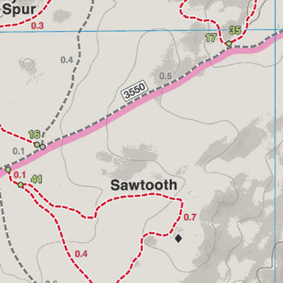 Singletrack Maps Hartman Rocks Trails Map digital map