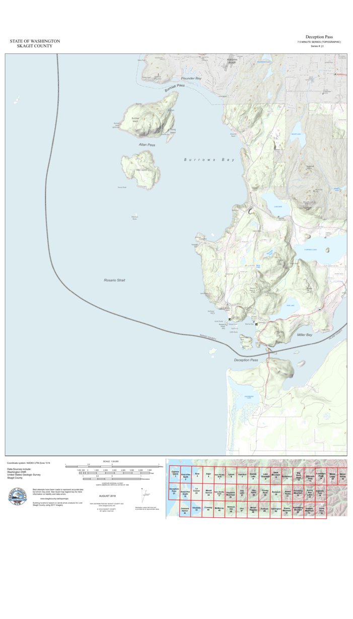 2018 Skagit Topo Deception Pass Map By Skagit County GIS | Avenza Maps