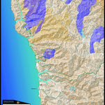 SocialGood Fund Hubs & Routes - Westport, California. Roads, tsunami zones and historical fires since 1900 digital map