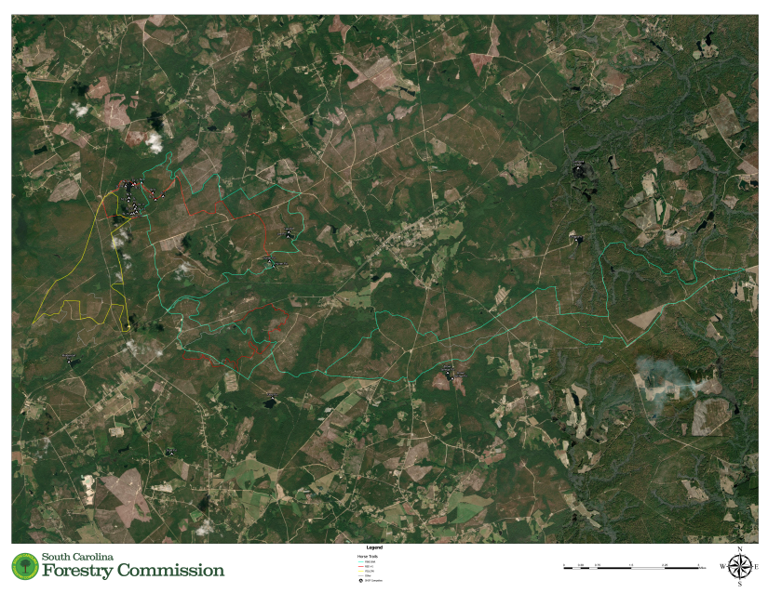 Sand Hills State Forest Horse trails Map by South Carolina Forestry ...