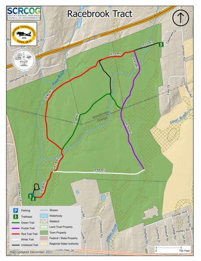 South Central Regional Council of Governments Racebrook Tract - Woodbridge, CT digital map