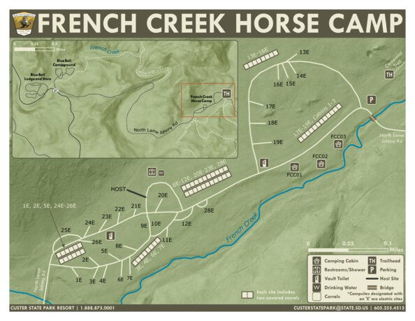 Custer State Park - French Creek Horse Camp Map by South Dakota Game ...