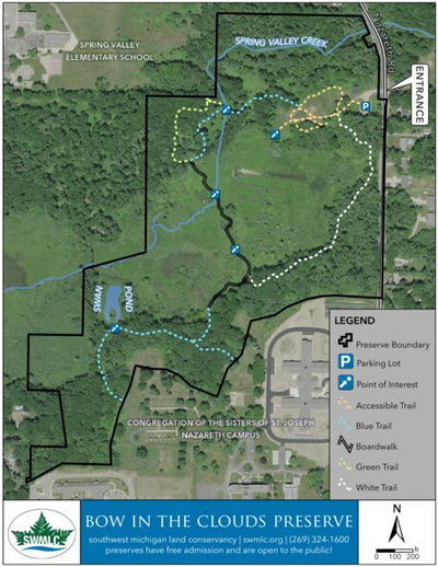 Southwest Michigan Land Conservancy SWMLC's Bow in the Clouds Preserve digital map