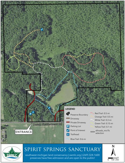 Southwest Michigan Land Conservancy SWMLC's Spirit Springs Sanctuary digital map