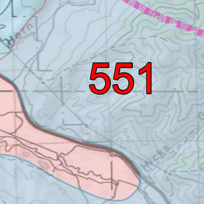 Spirited Republic 2020 Colorado Big Game Elk/Deer Topo Hunt Habitat Range GMU 551 digital map