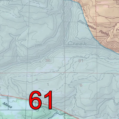 Spirited Republic 2020 Colorado Big Game Elk/Deer Topo Hunt Habitat Range GMU 61 digital map