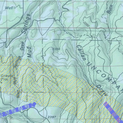 Spirited Republic 2020 Colorado Big Game Elk/Deer Topo Hunt Habitat Range GMU 61 digital map