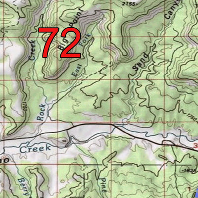 Spirited Republic 2020 Colorado Big Game Elk/Deer Topo Hunt Habitat Range GMU 72 digital map