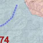 Spirited Republic 2020 Colorado Big Game Elk/Deer Topo Hunt Habitat Range GMU 74 digital map