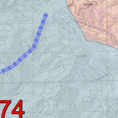 Spirited Republic 2020 Colorado Big Game Elk/Deer Topo Hunt Habitat Range GMU 74 digital map