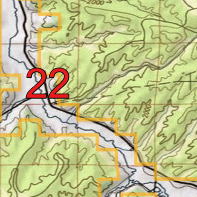 Spirited Republic 2020 Colorado Big Game Elk/Deer Topo Hunt Public Lands GMU 22 digital map