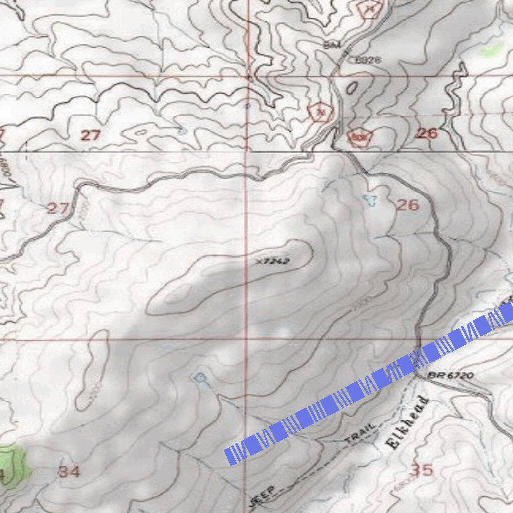 2020 Colorado Big Game Elk/Deer Topo Hunt Public Lands GMU 441 Map by ...