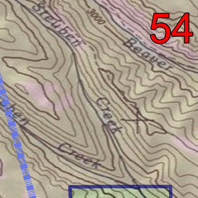 Spirited Republic 2020 Colorado Big Game Elk/Deer Topo Hunt Public Lands GMU 54 digital map