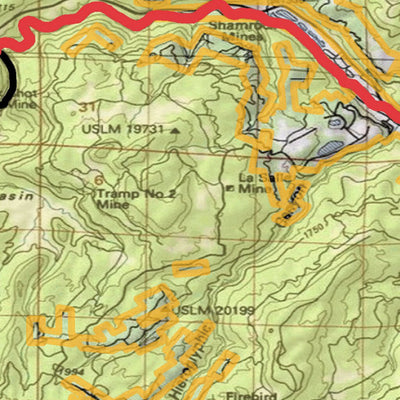 Spirited Republic 2020 Colorado Big Game Elk/Deer Topo Hunt Public Lands GMU 61 digital map