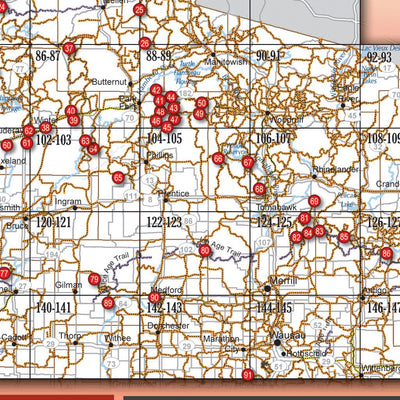 Sportsman's Connection Northern WI All-Outdoors Atlas & Field Guide pg. 050-051 digital map